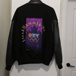 1994 Olympic Leather Jacket ~ CTV Media ~ Lillehammer Winter Games
